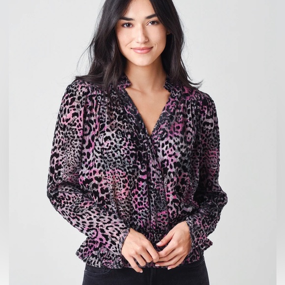 NWT ZADIG & VOLTAIRE Tori Velours Devore Tunic Size M - Picture 1 of 6